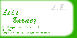 lili baracz business card